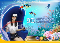 Simulador luxuoso alaranjado do parque de diversões 9D VR de Seat com plataforma de gerencio de 360 graus