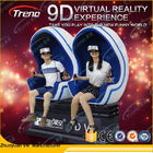 Vidros do simulador HD VR da realidade virtual do parque temático 9D com os 3 cilindros bondes