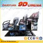 Assentos surpreendentes móveis do simulador 6 do cinema 7D com iluminação/simulação da chuva