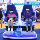 Simulador dos jogadores 9D VR do azul + do branco 2 com plataforma aluída elétrica