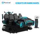 6 simulador Marte escuro do tanque dos assentos 9D VR para a cor do preto do equipamento do divertimento