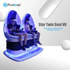 Azul + assentos brancos do simulador 2 de 9D VR com vidros de 3D Deepoon E3