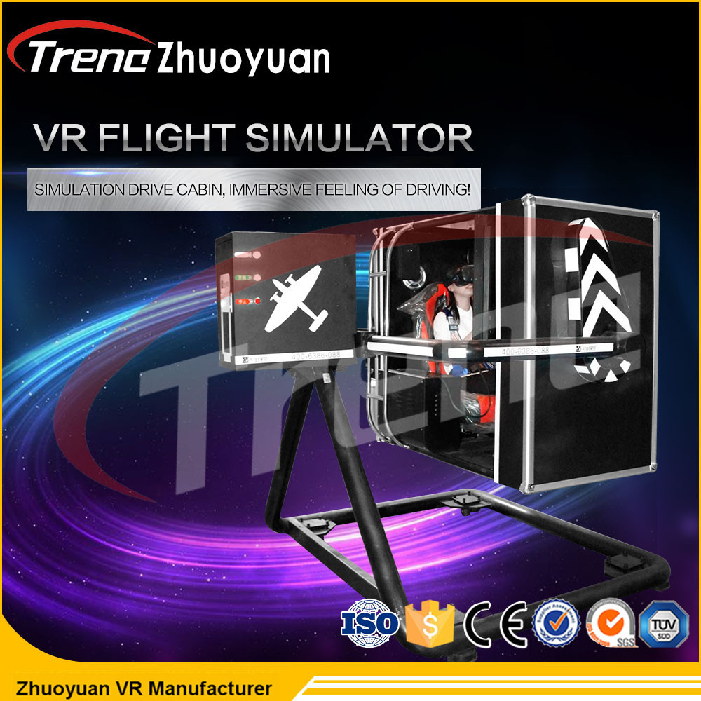 Um tamanho da tela de um jogador de 50 polegadas do jogo de Flight Simulator da realidade virtual do supermercado