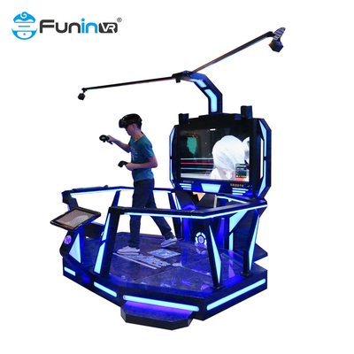 Azul superior da máquina de jogo da batida da realidade virtual da estação 9D da interatividade com preto