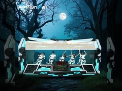 6180*2695*2825mm Cinema de Realidade Virtual 9D com efeitos de iluminação dinâmicos e efeitos visuais de alta definição