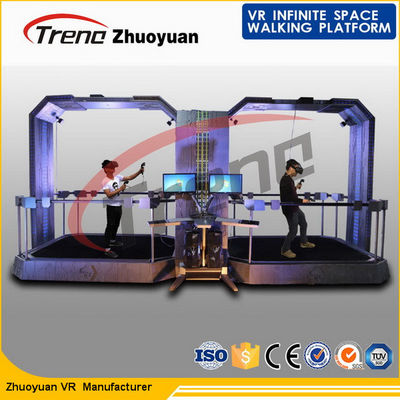 Cinemas pretos da ação dos jogos 9D do tiro uma opinião de 360 graus com os auriculares de VR HTC