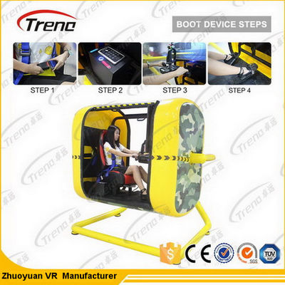 Grau Flight Simulator do jogo 360 do parque temático com manche do voo