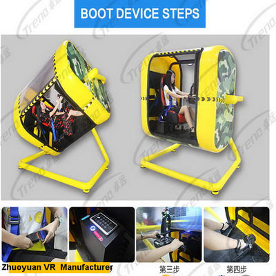 Parque de diversões um amarelo VR Flight Simulator de 720 graus com vidros de HTC 220 volts