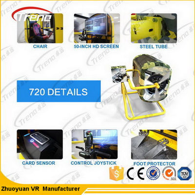 Arma do parque temático que dispara em VR Flight Simulator 720 graus para atrações turísticas