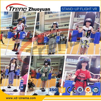 A realidade virtual Flight Simulator do jogo de vídeo 9D da máquina do ovo representa acima o centro de aptidão