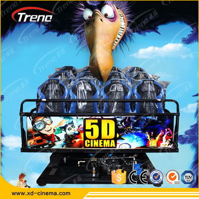 Cinema 5D móvel do sistema hidráulico com o console do jogo da realidade virtual