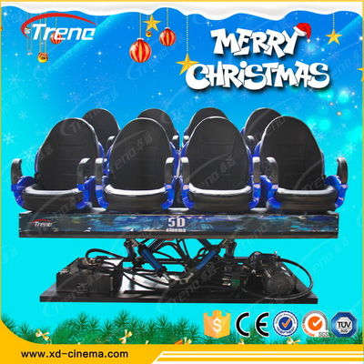 Cinema 5D móvel do sistema hidráulico com o console do jogo da realidade virtual