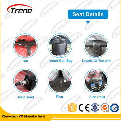 Realidade virtual do cinema dos efeitos especiais 5d que conduz o simulador para o parque temático