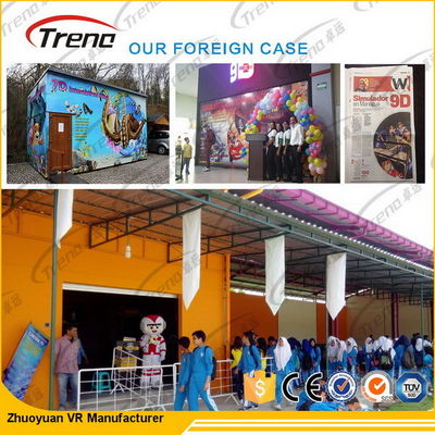 Realidade virtual do cinema dos efeitos especiais 5d que conduz o simulador para o parque temático