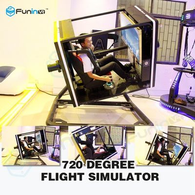 Realidade virtual de um jogador preta/do amarelo Flight Simulator com a tela de 50 polegadas