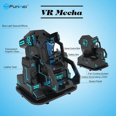 Máquina de jogo de arcada de um jogador do estilo de Mecha com o cinema de couro da realidade Seat/9D virtual do movimento