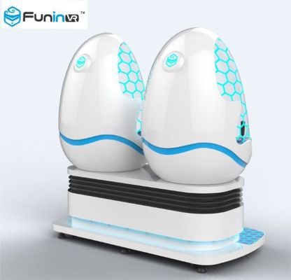 Máquina de jogos interativa virtual azul do simulador VR do cinema da realidade 9D com vidros de VR