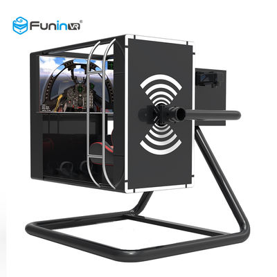 Equipamento exterior do parque de diversões da cabina do piloto preta de Flight Simulator da realidade virtual
