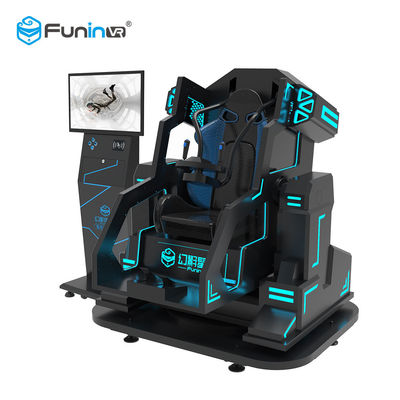 O preto dos únicos jogadores VR Mecha do simulador do parque temático 9D VR com diodo emissor de luz ilumina-se