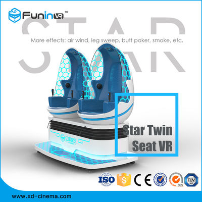 360 a pegada pequena virtual dois do simulador 220V da realidade do movimento 9D do grau Egg assentos