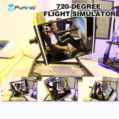 2.5KW 1 simulador do parque temático do vr do jogador 720 VR Flight Simulator