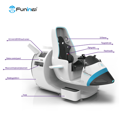 Passeios internos do parque de diversões do voo comercial do simulador 360 da realidade 9D virtual