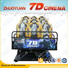 Assentos do simulador 6 do cinema do jogo 7D do tiro do parque temático com sistema bonde