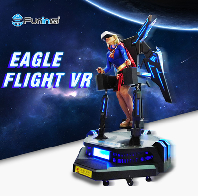 Simulador saltando em queda livre interno do simulador dos jogos 9D VR do parque de diversões