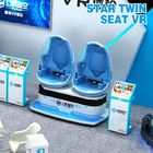 Simulador branco azul da realidade virtual do cinema da cabine do passeio dos assentos 9D VR da cor dois para o parque de diversões das crianças