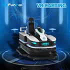 Condução de carro de Vr da tecnologia dos simuladores da realidade virtual competindo máquinas de jogo do simulador