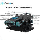 6 assentos VR simulador escuro do 9 de março D VR com plataforma aluída elétrica