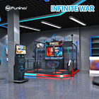 Dois guerra infinita virtual do simulador VR da realidade dos jogadores 9D para estudantes