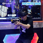 Simulador da realidade virtual de opinião do vídeo 360 que levanta-se a guerra infinita