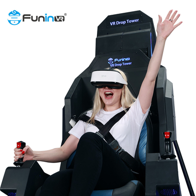 9D simulador da máquina 9D VR do metal 9D do aço da torre da gota da realidade virtual VR