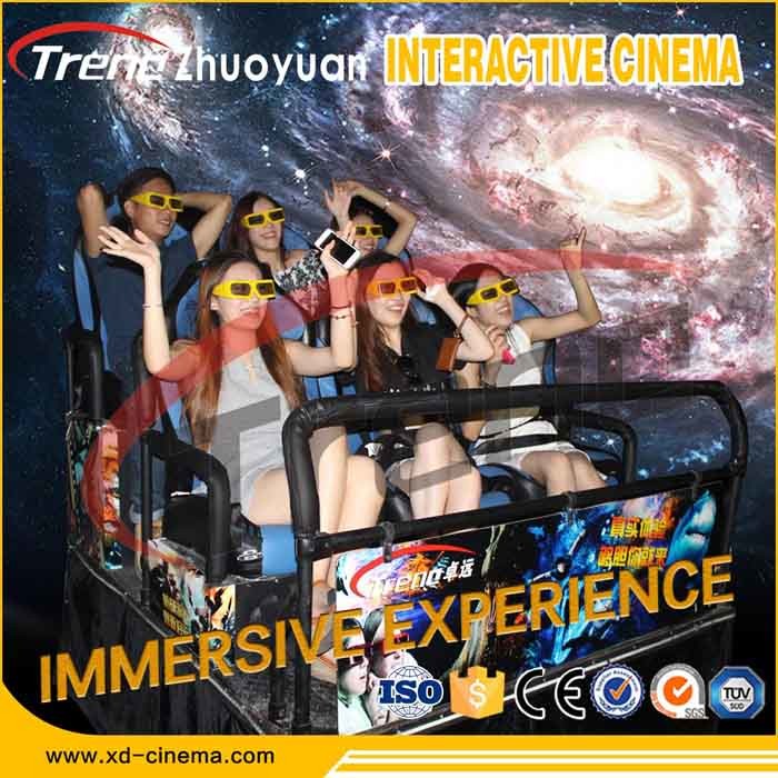 Cinema 5D móvel do sistema hidráulico com o console do jogo da realidade virtual