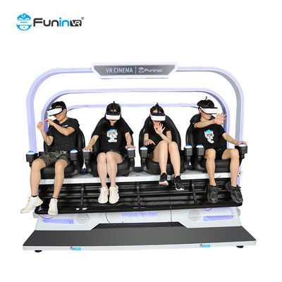 Simulador de 4 assentos da montanha russa da fonte do cinema da realidade virtual dos assentos do vr 4 dos jogos de arcada 9d multi